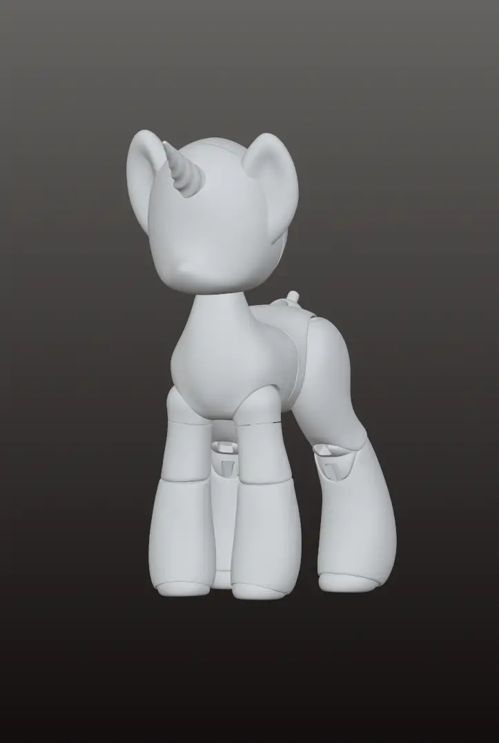 Large-scale PLA pony BJD base without wings